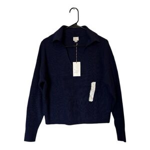 a new day Women's V-Neck Sweater in Deep Blue